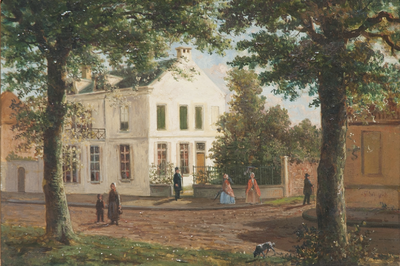 827427 Gezicht op het huis Maliebaan I 271 te Utrecht, met zijtuin op de hoek met de 3e Baansteeg (rechts).N.B. Het ...